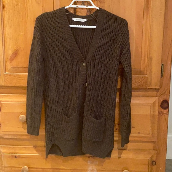 Urban Kids Olive Green Cardigan - Picture 1 of 4